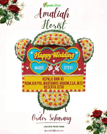 Papan Bunga Pernikahan Margosono